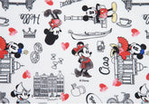 Disney Mickey Mouse Minnie Mouse Europe Tour Fabric printed in Korea by the Half Yard